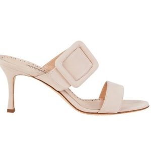 Manolo Blahnik Gable suede buckle sandals